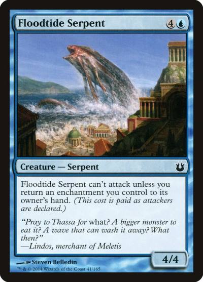 Floodtide Serpent 41 Born of the Gods Magic card