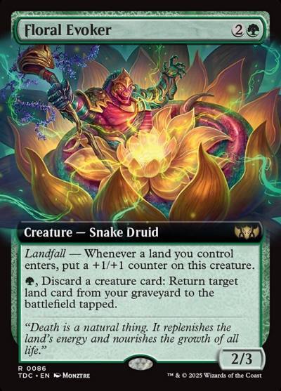 Floral Evoker TDC-86 Tarkir: Dragonstorm Commander Magic card