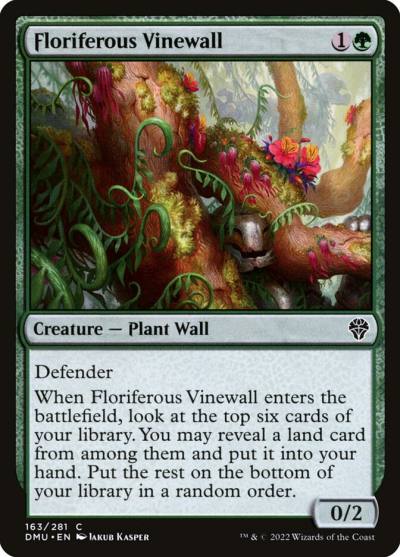 Floriferous Vinewall DMU-163 Dominaria United Magic card