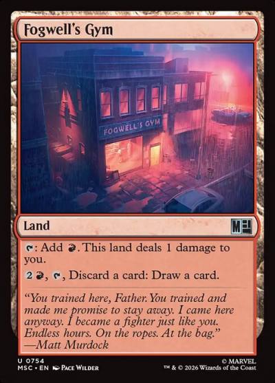 Fogwell's Gym MSC-754 Marvel Super Heroes Commander Magic card