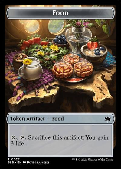 Food TBLB-27 Bloomburrow Tokens Magic card