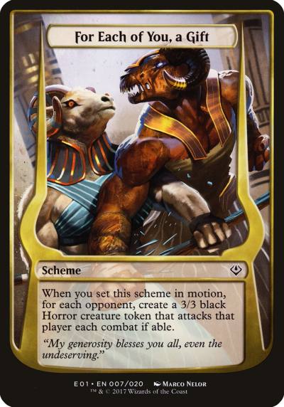 For Each of You, a Gift OE01-7STAR Archenemy: Nicol Bolas Schemes Magic card