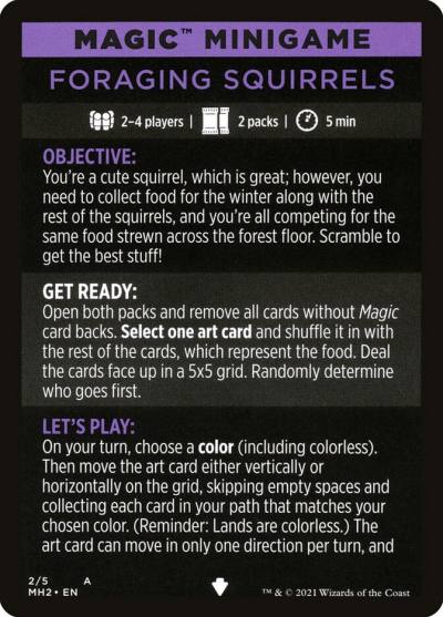 Foraging Squirrels // Foraging Squirrels (cont'd) MMH2-2 Modern Horizons 2 Minigames Magic card