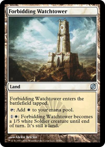 Forbidding Watchtower TD2-39 Duel Decks: Mirrodin Pure vs. New Phyrexia Magic card