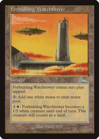 Forbidding Watchtower ULG-140 Urza's Legacy Magic card