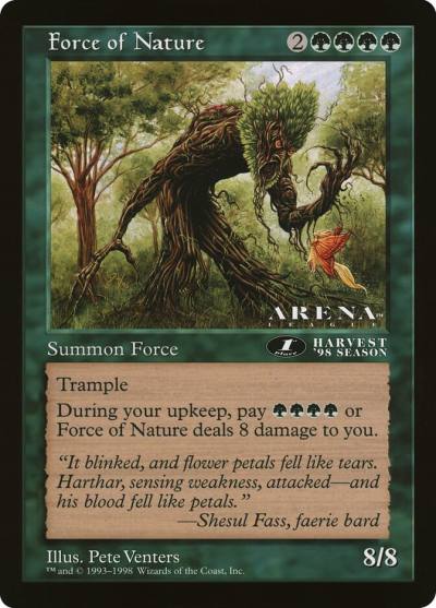 Force of Nature OLEP-52 Oversized League Prizes Magic card