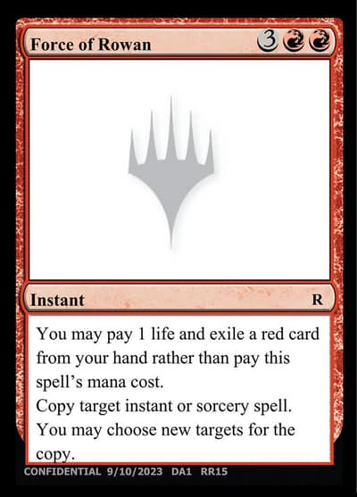 Force of Rowan UNK-RR15 Unknown Event Magic card