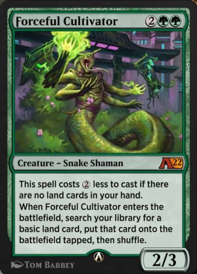 Forceful Cultivator YNEO-29 Alchemy: Kamigawa Magic card