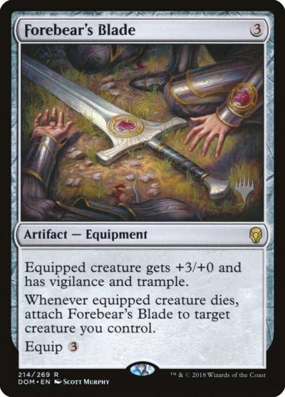 Forebear's Blade PDOM-214P Dominaria Promos Magic card