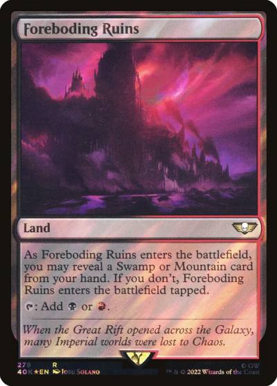 Foreboding Ruins 40K-279STAR Warhammer 40,000 Commander Magic card
