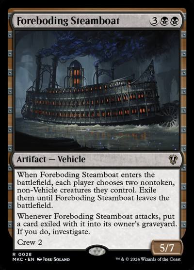 Foreboding Steamboat MKC-28 Murders at Karlov Manor Commander Magic card