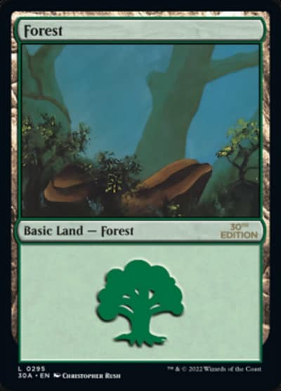 Forest 30A-295 30th Anniversary Edition Magic card