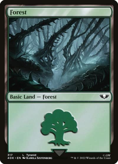 Forest 40K-317 Warhammer 40,000 Commander Magic card