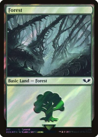 Forest 40K-317STAR Warhammer 40,000 Commander Magic card