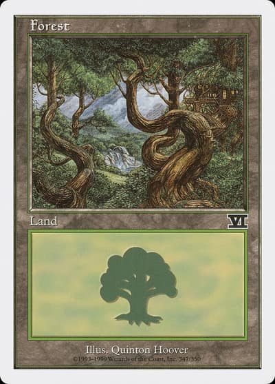 Forest 6ED-347 Classic Sixth Edition Magic card