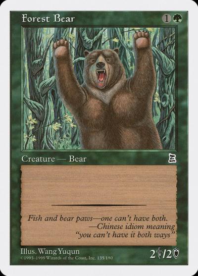Forest Bear PTK-135 Portal Three Kingdoms Magic card