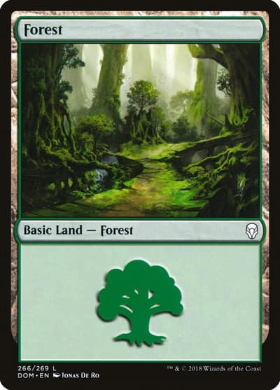 Forest DOM-266 Dominaria Magic card