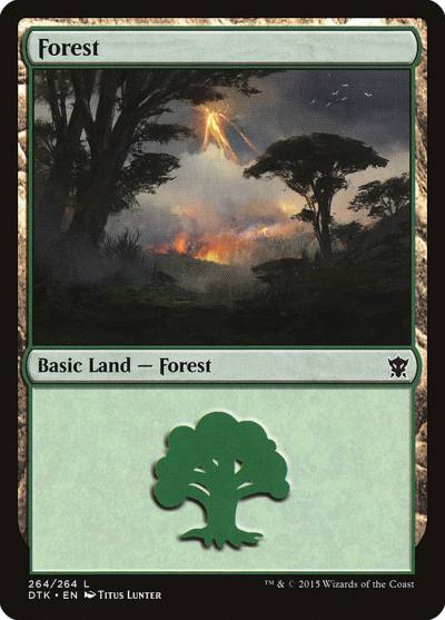 Forest DTK-264 Dragons of Tarkir Magic card