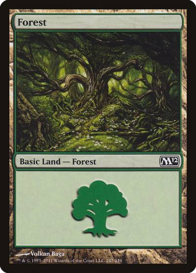 Forest M12-247 Magic 2012 Magic card