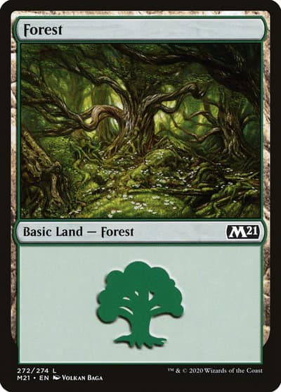 Forest M21-272 Core Set 2021 Magic card