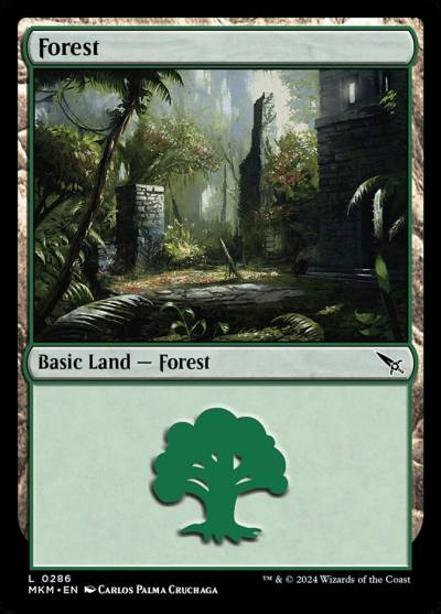 Forest MKM-286 Murders at Karlov Manor Magic card