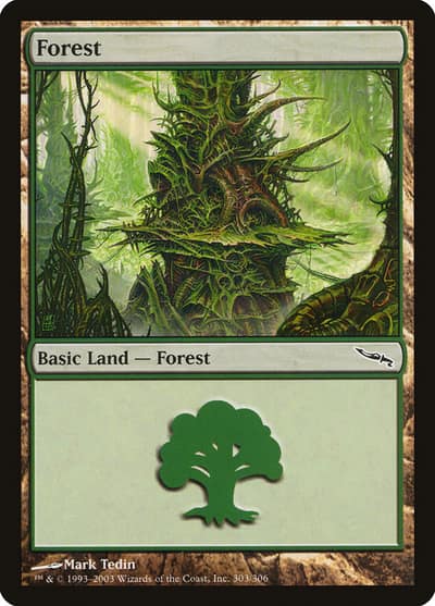 Forest MRD-303 Mirrodin Magic card