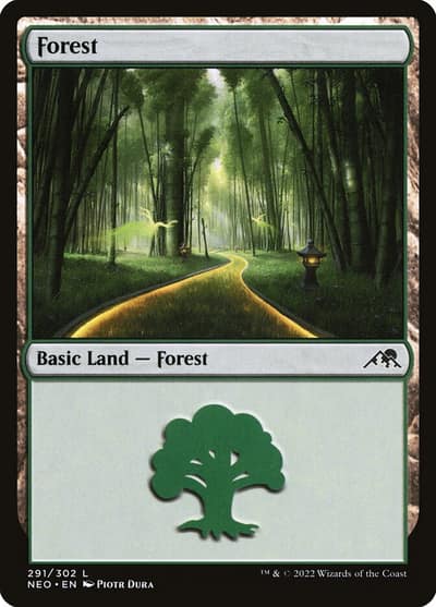 Forest NEO-291 Kamigawa: Neon Dynasty Magic card