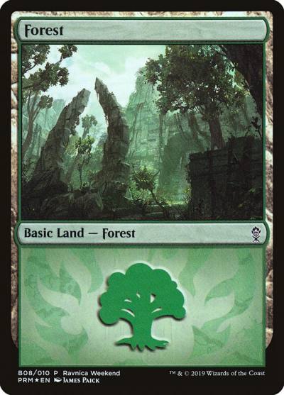 Forest PRW2-B08 RNA Ravnica Weekend Magic card