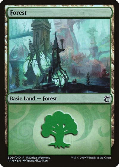 Forest PRW2-B09 RNA Ravnica Weekend Magic card