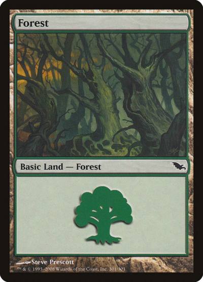 Forest SHM-301 Shadowmoor Magic card