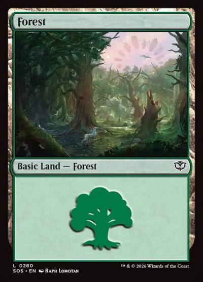 Forest SOS-280 Secrets of Strixhaven Magic card