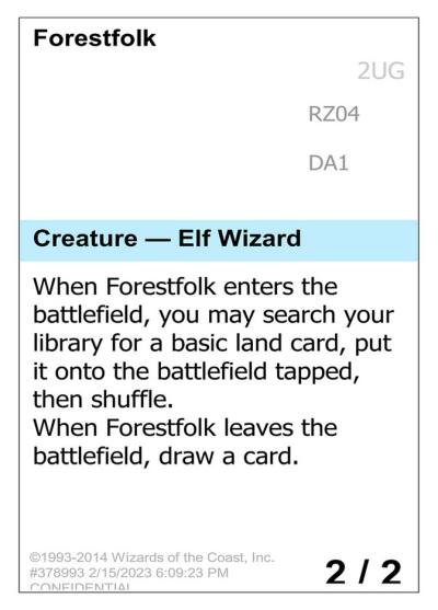 Forestfolk RZ04a Unknown Event Magic card