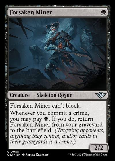 Forsaken Miner 88 Outlaws of Thunder Junction Magic card