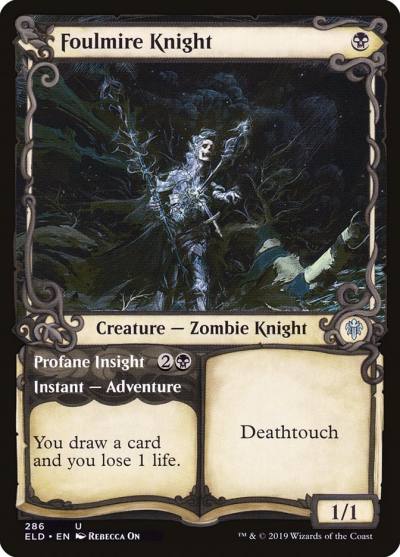 Foulmire Knight // Profane Insight ELD-286 Throne of Eldraine Magic card