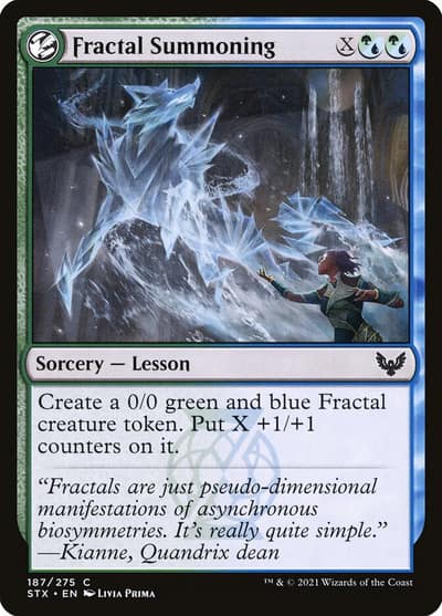 Fractal Summoning STX-187 Strixhaven: School of Mages Magic card