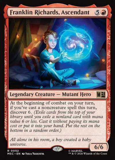 Franklin Richards, Ascendant MSC-52 Marvel Super Heroes Commander Magic card