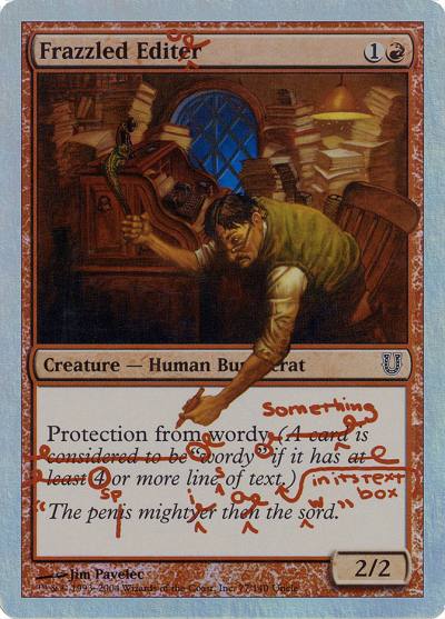 Frazzled Editor UNH-77STAR Unhinged Magic card
