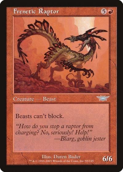 Frenetic Raptor LGN-93 Legions Magic card