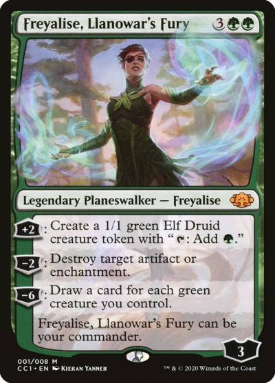 Freyalise, Llanowar's Fury CC1-1 Commander Collection: Green Magic card
