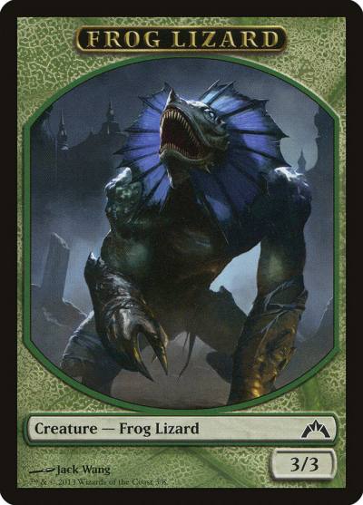 Frog Lizard TGTC-3 Gatecrash Tokens Magic card