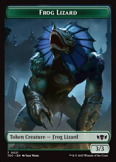 Frog Lizard TTDC-21 Tarkir: Dragonstorm Commander Tokens Magic card