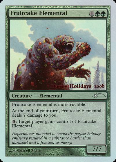 Fruitcake Elemental HHO-6 Happy Holidays Magic card