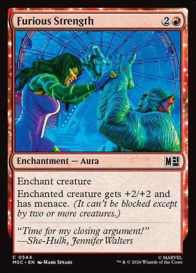 Furious Strength MSC-544 Marvel Super Heroes Commander Magic card
