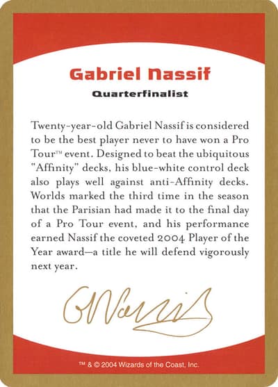 Gabriel Nassif Bio WC04-GN0A World Championship Decks 2004 Magic card