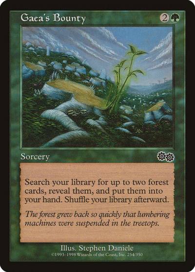 Gaea's Bounty USG-254 Urza's Saga Magic card