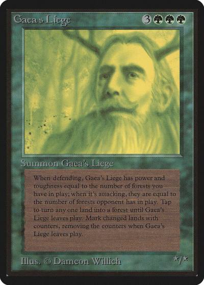 Gaea's Liege LEB-197 Limited Edition Beta Magic card
