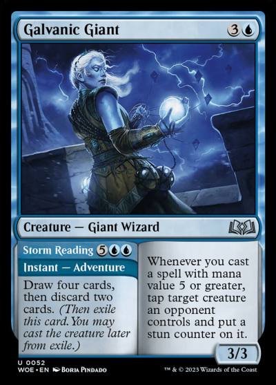 Galvanic Giant // Storm Reading WOE-52 Wilds of Eldraine Magic card