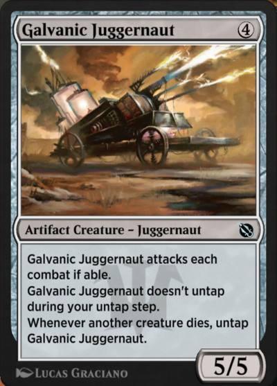 Galvanic Juggernaut SIS-72 Shadows of the Past Magic card