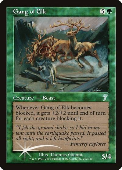 Gang of Elk 7ED-247STAR Seventh Edition Magic card