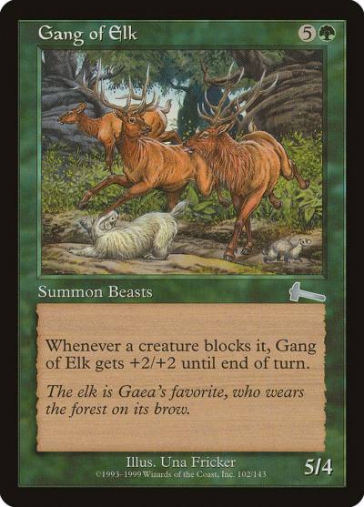 Gang of Elk ULG-102 Urza's Legacy Magic card